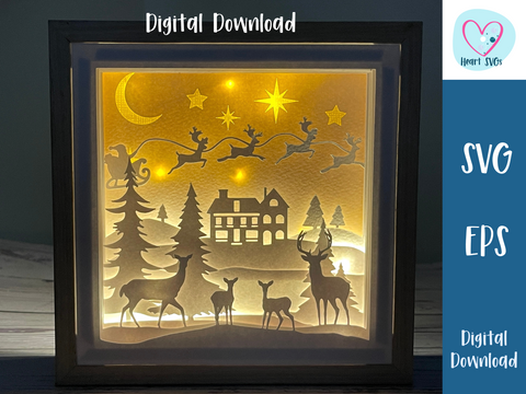Winter Scene Light Box - SVG Digital File