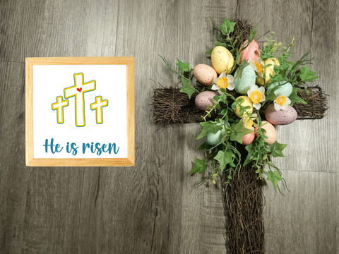 3D Layered Easter He is Risen Shadow Box - SVG Digital File