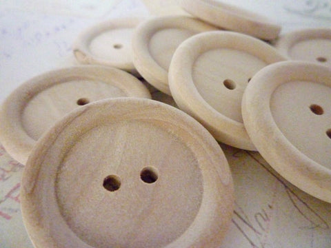 Large Wooden Buttons - Two holes (30mm)