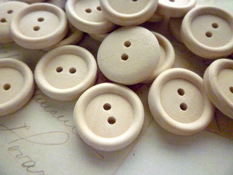 3/4" Wooden Buttons - Two holes (20mm)