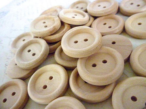7/8" Wooden Buttons - Two holes