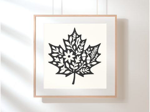 Maple Leaf Fall Cutout Wall Decor - SVG Digital File