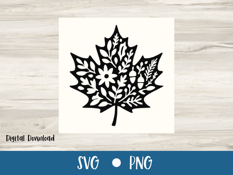 Maple Leaf Fall Cutout Wall Decor - SVG Digital File