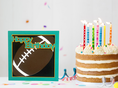 Football Happy Birthday Card - SVG Digital File