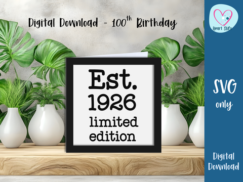 FREE January SVG - Est. Year Layered Birthday Card Bundle - SVG Digital File