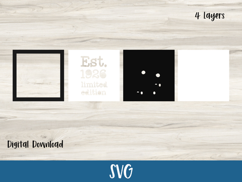 Est. 1926 Layered Birthday Card 100th - SVG Digital File