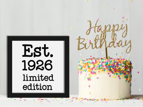 Est. 1926 Layered Birthday Card 100th - SVG Digital File