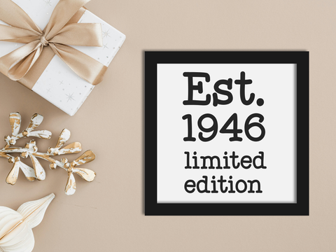 Est. 1946 Layered Birthday Card 80th - SVG Digital File