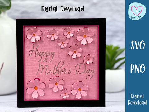 Mother's Day Pop-Up Flower Birthday Card - SVG Digital File