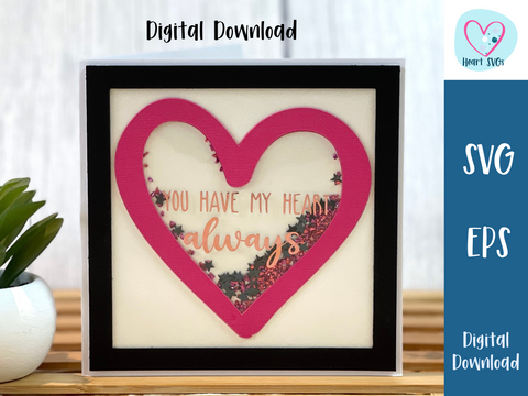 Heart Shaker Card - SVG Digital File