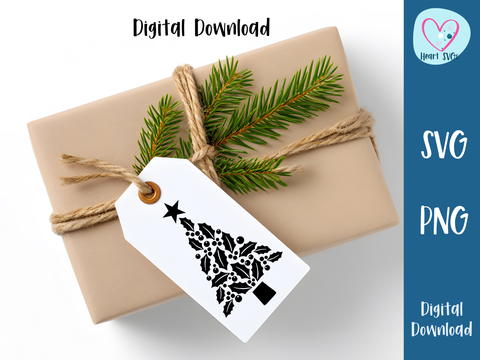 FREE SVG November Christmas Gift Tags - SVG Digital File