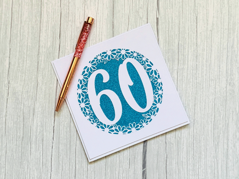 60th Birthday Card SVG - Daisy - SVG Digital File