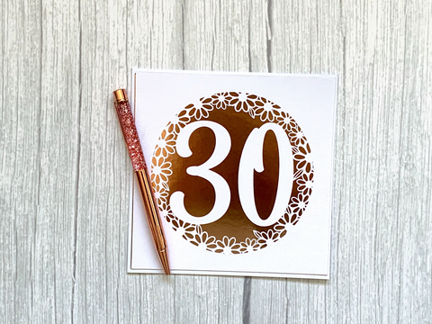 30th Birthday Card SVG - Daisy - SVG Digital File