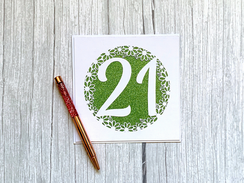 21st Birthday Card SVG - Daisy - SVG Digital File