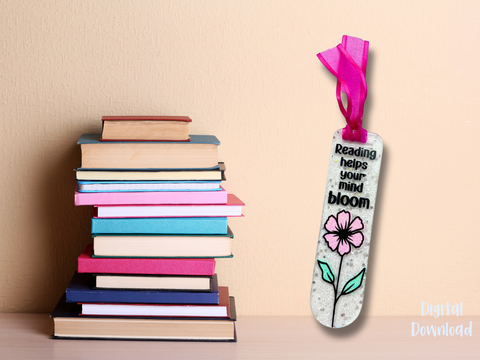 Floral Bookmark Design - SVG Digital File