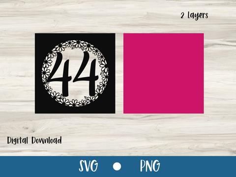 44th Birthday Card SVG - Daisy - SVG Digital File