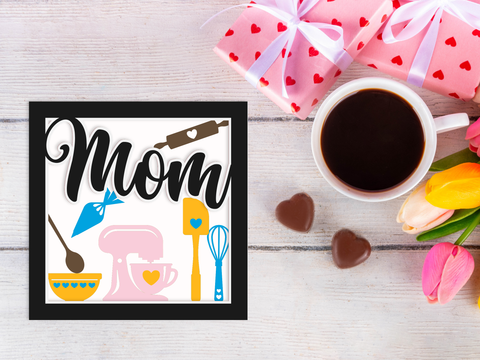 Baking Inspired Mom Card - Layered SVG Digital File