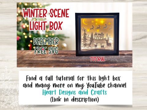 Winter Scene Light Box - SVG Digital File