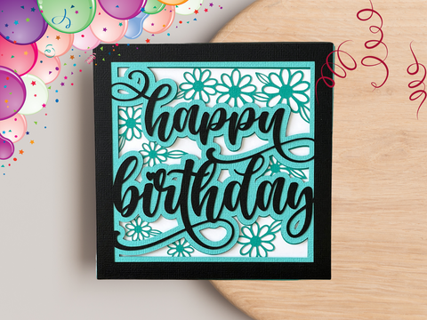 Happy Birthday DAISY - Card - SVG Digital File