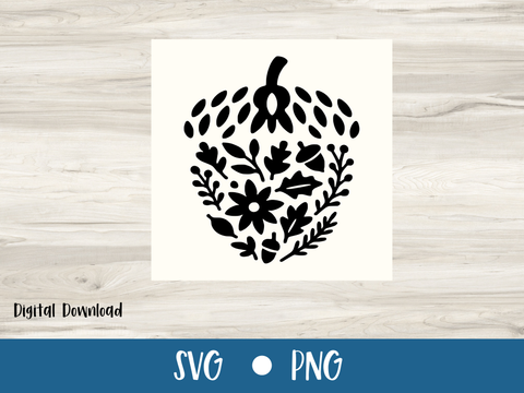Acorn Fall Cutout Wall Decor - SVG Digital File