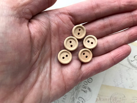 13mm Wooden Buttons - Two holes