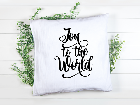 JOY TO THE WORLD, Stylish Text - SVG Digital File