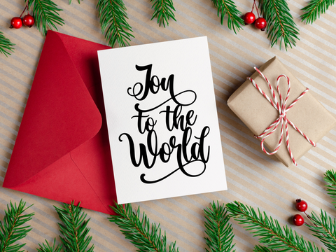 JOY TO THE WORLD, Stylish Text - SVG Digital File