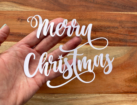 MERRY CHRISTMAS, Stylish Text - SVG Digital File