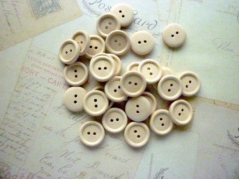 3/4" Wooden Buttons - Two holes (20mm)