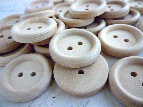 7/8" Wooden Buttons - Two holes