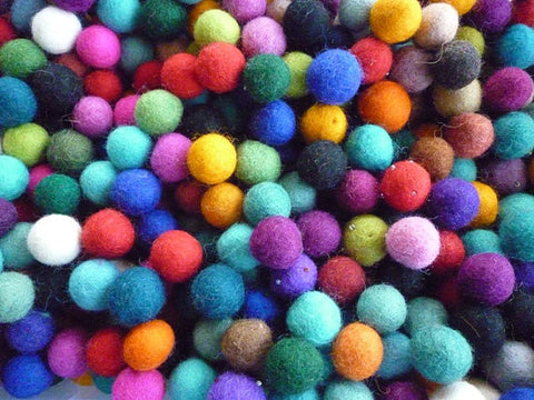 Felt Balls x 100 - Mixed Colours - 2cm - SALE, ALL STOCK MUST GO
